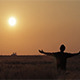Raising Hands to the Sky During a Sunset - VideoHive Item for Sale