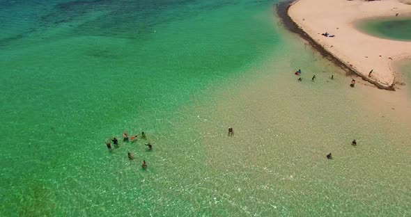 Flight Over the Island. Pandanon Island. Cebu. 03.2016. Aerial 