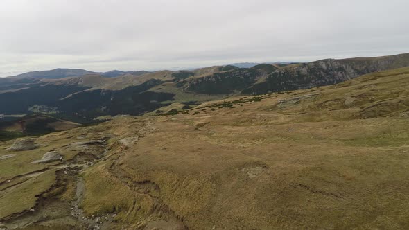 Aerial view from Bucegi Mountains