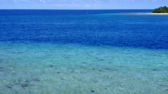 Romantic seascape of coastline beach journey by water and sand background near waves