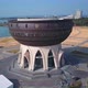 Aerial View of the Kazan Palace of Weddings in the Form of a Cauldron in the Fire - VideoHive Item for Sale