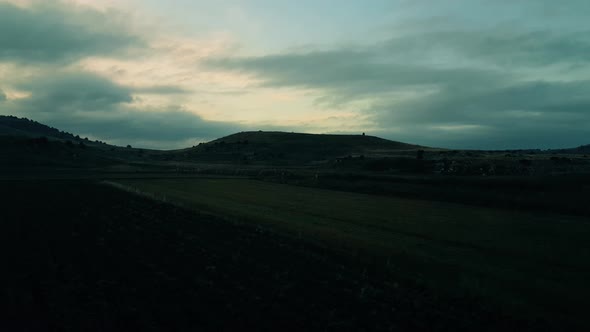 Rural Scene Through the Passenger Train Window