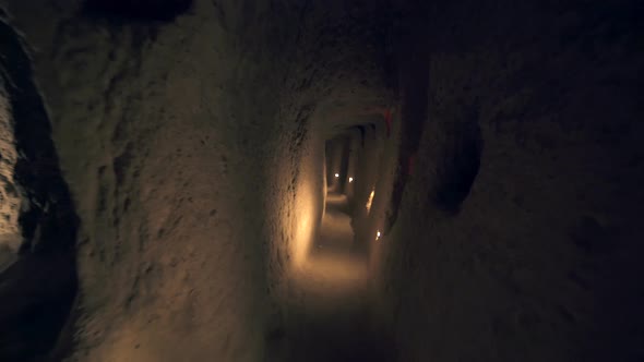 A Long Corridor Connecting the Rooms of the Underground City