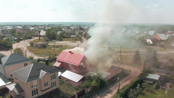 Aerial Video Footage of a Fire