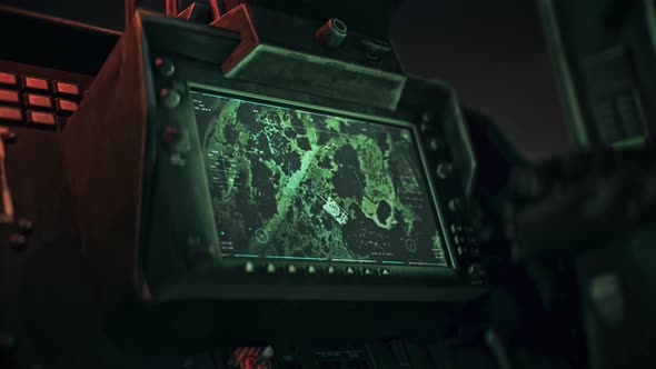 Helicopter With Night Vision Equipment Attacks Battle Tank In Conflict Zone alt