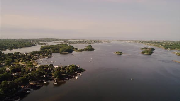 View of houses near water