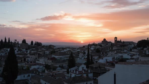 Timelapse of Granada at sundown alt
