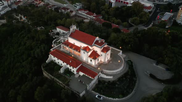 Top Roof Exterior Of Santuario Nossa Senhora da Encarnacao (Our Lady Of Incarnation Chapel) During S