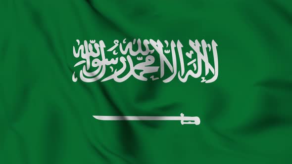 Saudi Arabia flag seamless closeup waving alt