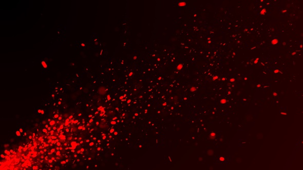 Flying Bright Red Fire Sparks Particles Seamless Looped Background