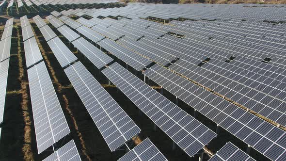 Solar power station in montain