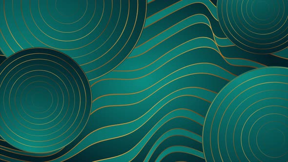 Abstract Luxury Bronze And Turquoise Elements alt