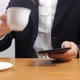 Businessman Working With Tablet And Drinking Coffee - VideoHive Item for Sale