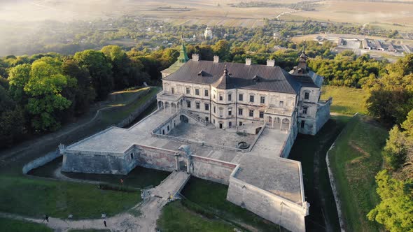 Aerial View of Ancient Castle