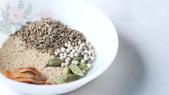 Mixed of Different Spice on a Bowl on Table