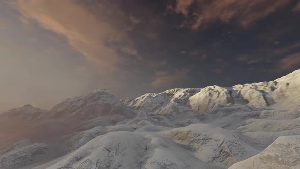 Snowy Mountain Timelapse Clouds