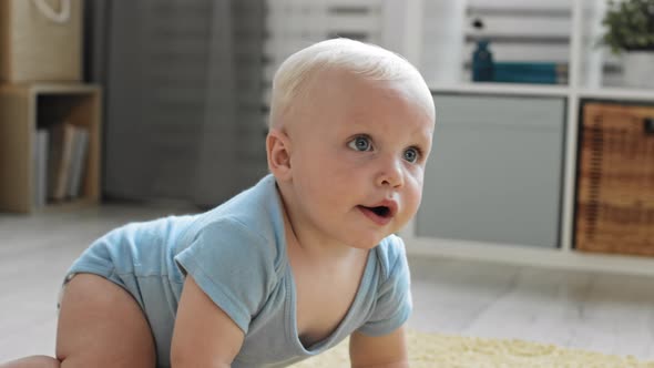 Toddler Playing and Crawling