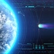 Futuristic Hud Display Detected Comet Hitting Earth - VideoHive Item for Sale