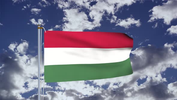Hungary Flag Waving 4k