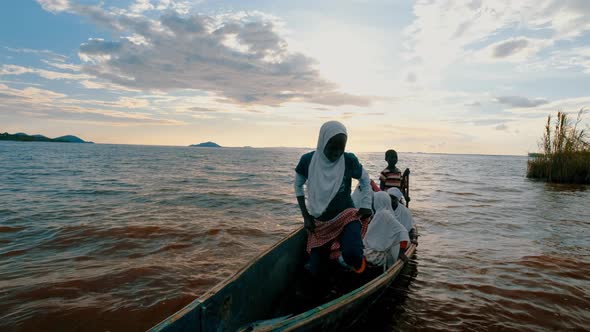 Children in the Rowboat on Lake Victoria