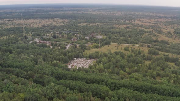 Drone Flight Over Radioactive Zone Near Chernobyl