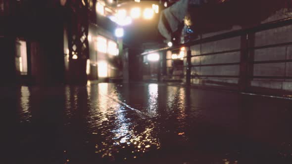 Neon Bokeh Lights at Rainy Night alt