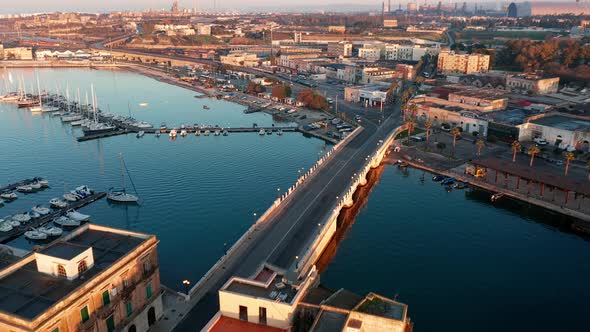 An aerial view of Taranto