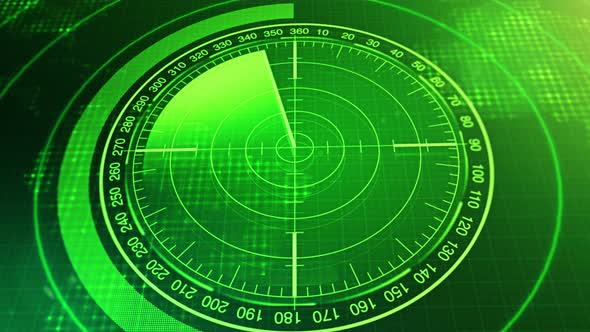 Sonar Screen For Submarines And Ships With Object On Map