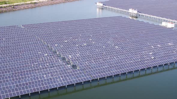 Solar power station in pond