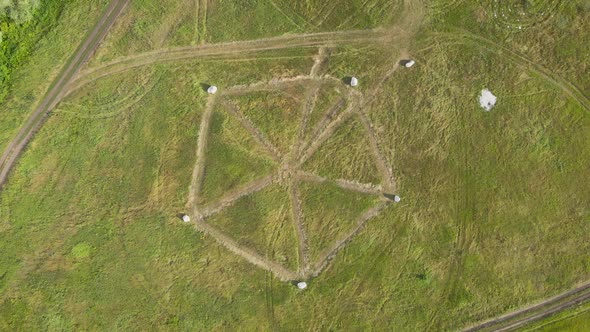 Mysterious Place of Stones and Paths. Aultism and Rites in a Secret Place in the Fields. Magical