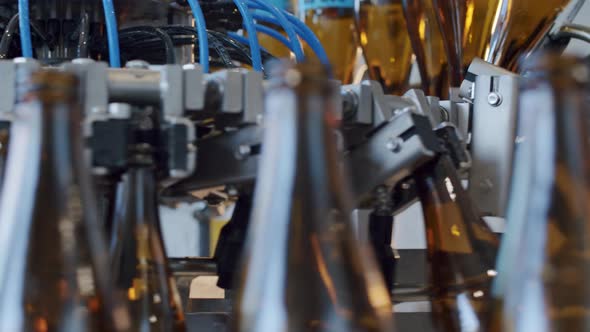 Bottle Filling On A Production Line