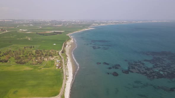 Day views of the mediterranean sea. Shooting from a drone.