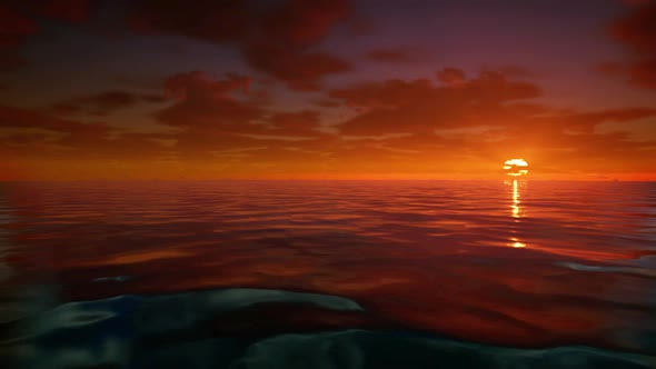 Sunrise at sea Looped HD alt