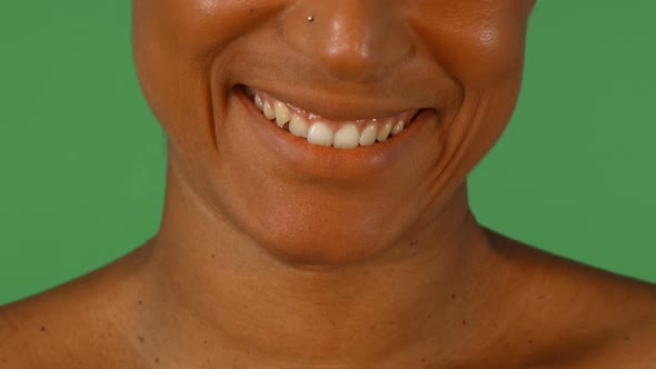 Studio Portrait of a Beautiful Smile of African Woman