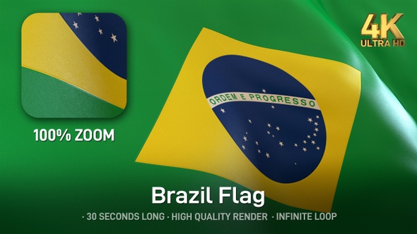 Brazil Flag - 4K