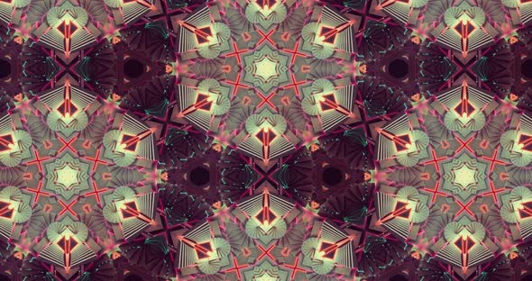 Looped kaleidoscope Abstract Symmetrical  Of Geometric Seamless Pattern shape alt