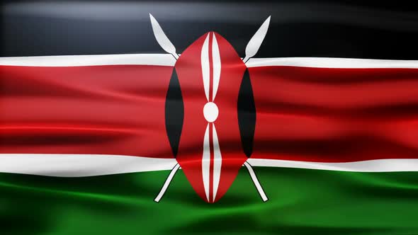 Kenia Flag Waving