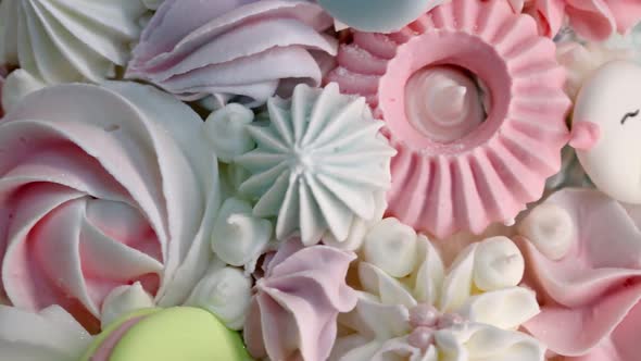 Marshmallows with Different Flavors on the Counter of a Pastry Shop