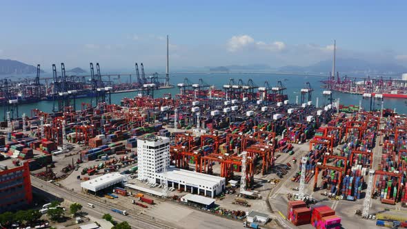 Kwai Tsing Container Terminals in Hong Kong