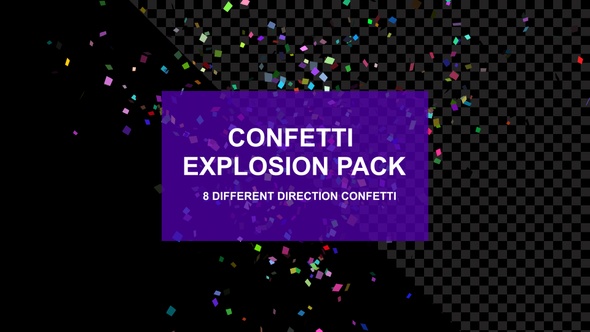 Multicolor Celebration Confetti Explosions Pack