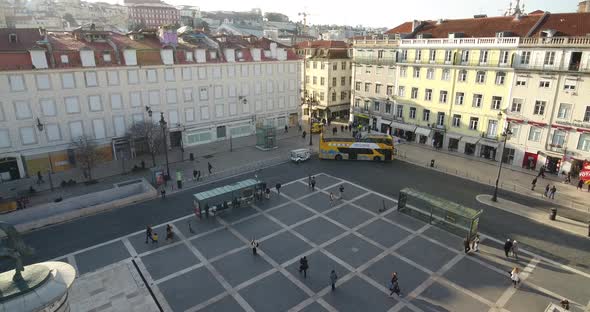 Historical Square in Lisbon downtown