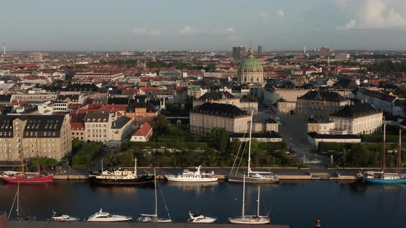 Aerial View Of Amalienborg Castle, Denmark