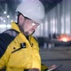 Portrait of Professional Heavy Industry Engineer / Worker Wearing Safety Uniform,  - VideoHive Item for Sale