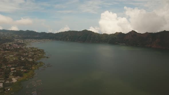 Lake in the Volcano Crater