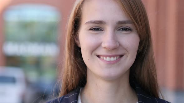 Yes, Positive Businesswoman Accepting Offer by Shaking Head