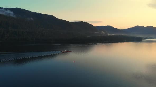 Aerial View of Lake Teletskoe