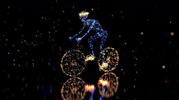 4K Abstract background of a cyclist design alt