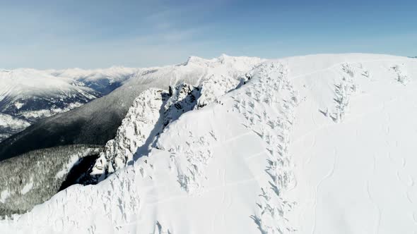 Snow capped mountain during winter 4k