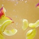 Peach and Apricot Slices Float in Water - VideoHive Item for Sale