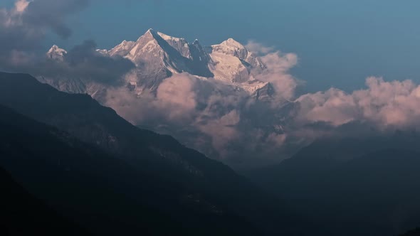 Clouds Moving Over The Mountain Timelaps, Kedarnath